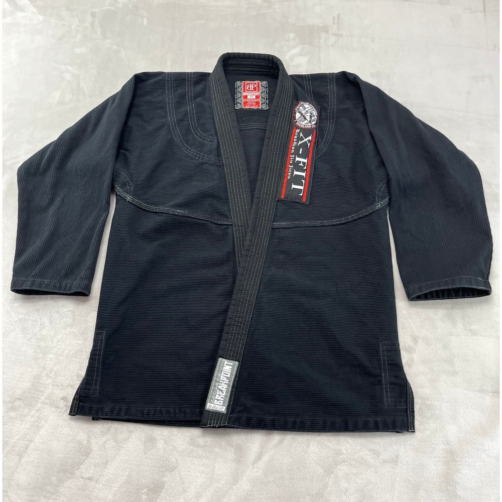 Breakpoint Brazilian Jiu Jitsu Top Mens A1 Small Black X-Fit Kimono Jacket